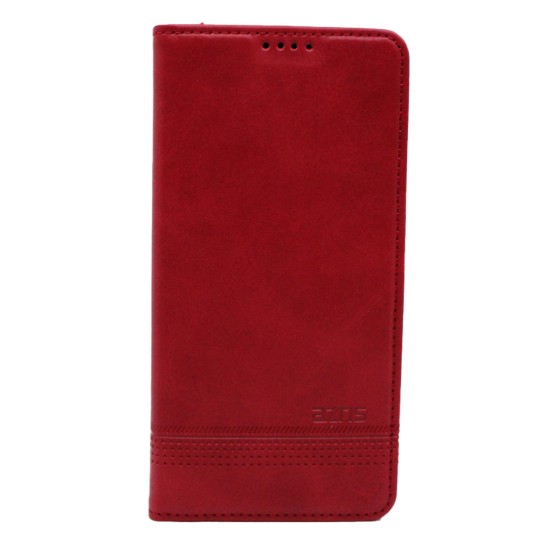  LEATHER FLIP COVER WITH INTERNAL POCKET AND CARD HOLDER FOR SAMSUNG A33 5G RED.